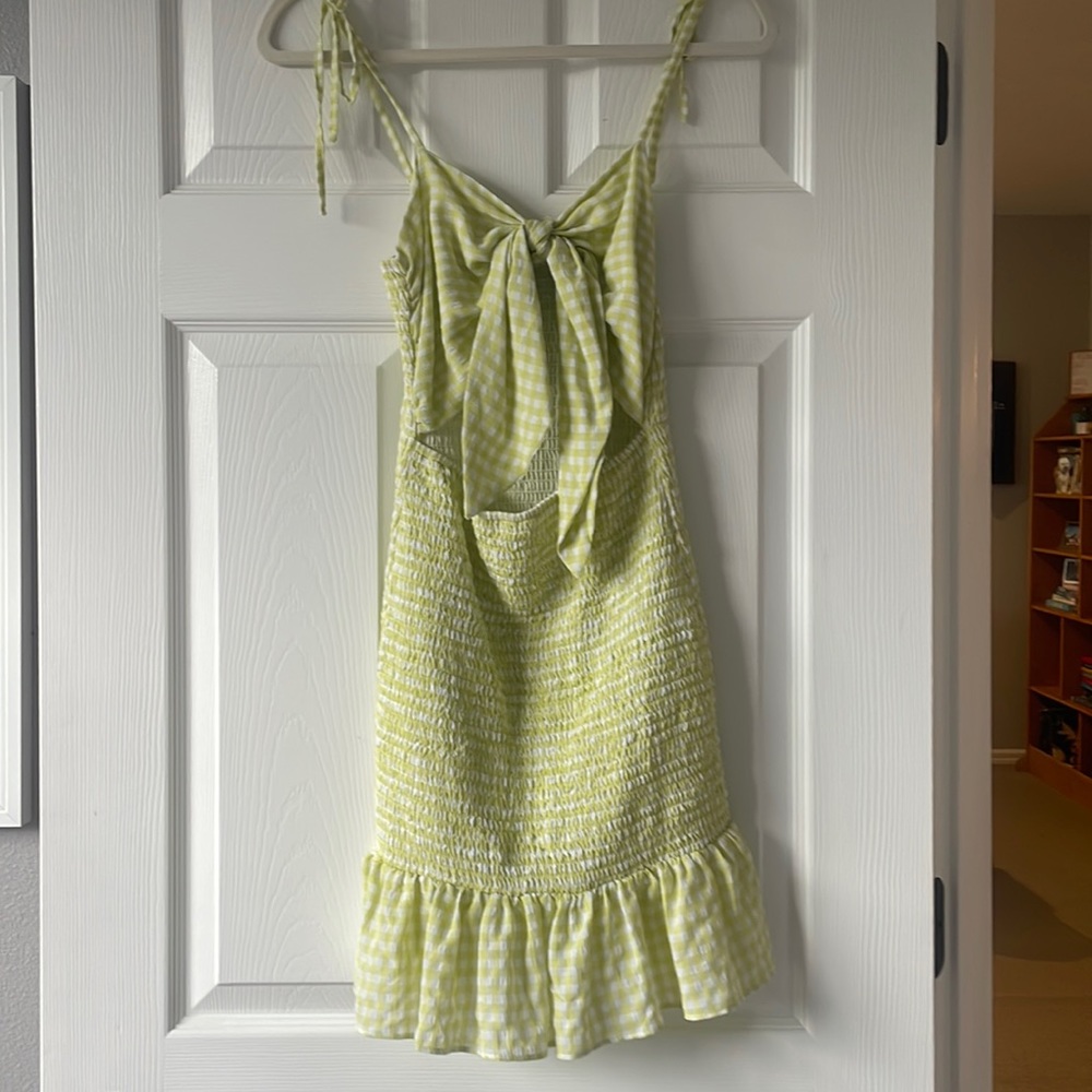 Mable Plaid Smocked Mini Dress